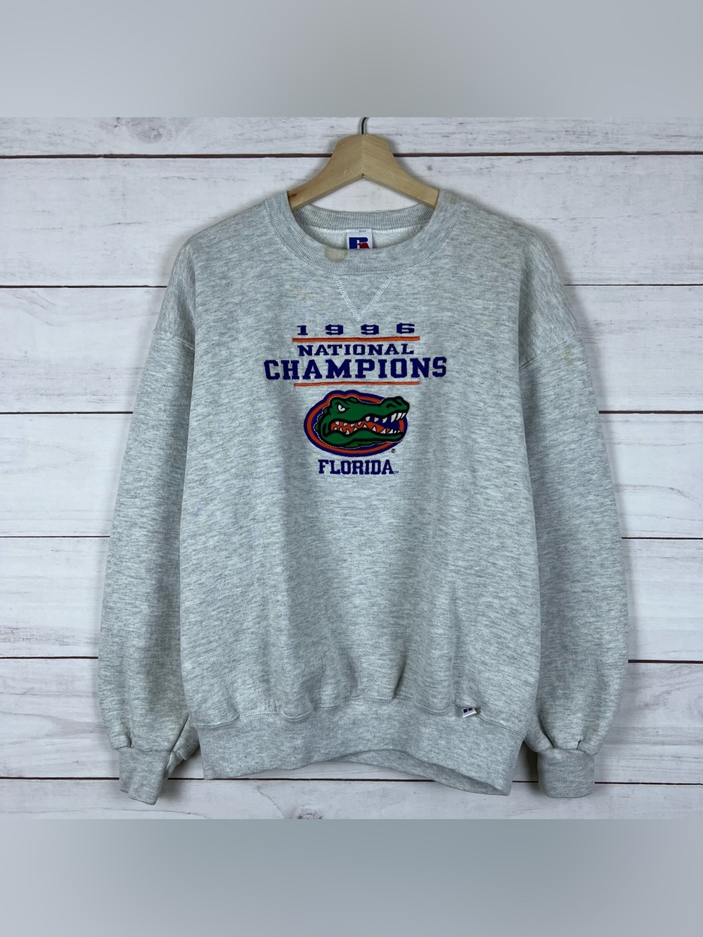 Vintage 1996 Florida Gators Sweatshirt Mens Large Russell National Champions